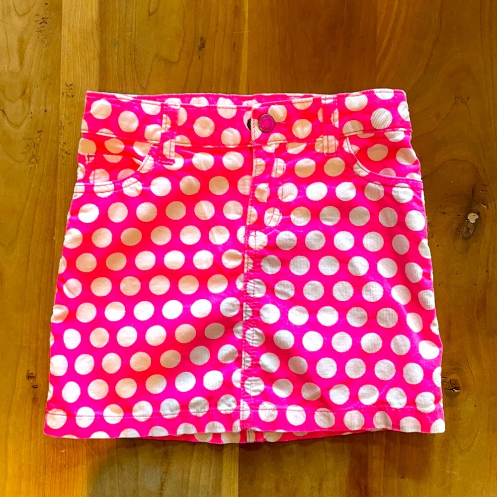 Hot pink polka dot skirt